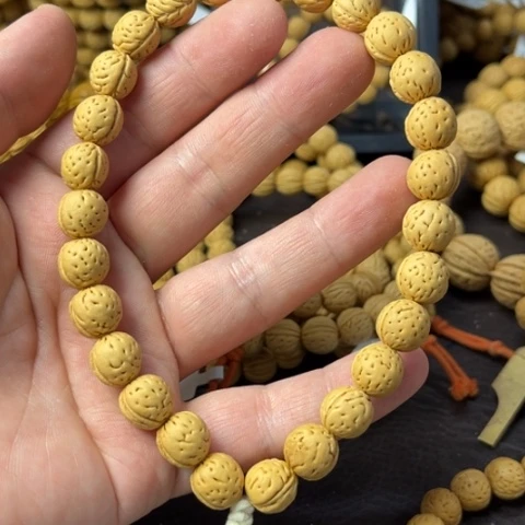桃核手串11尺寸金豆手持