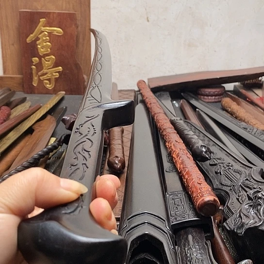 紫光檀木90长苗刀