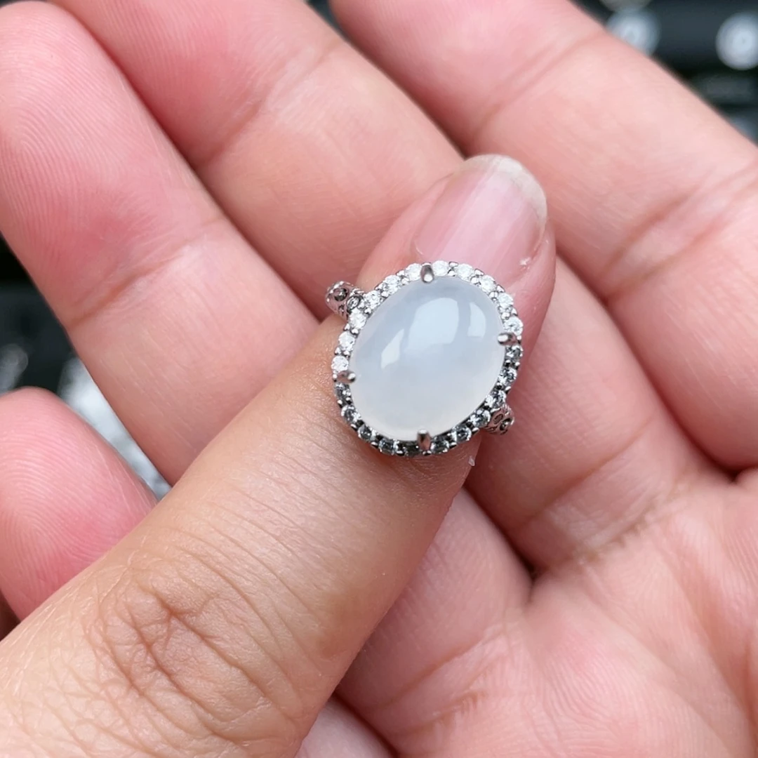 【闪购商品】翡翠耳饰银S925镶嵌Ooooooo 