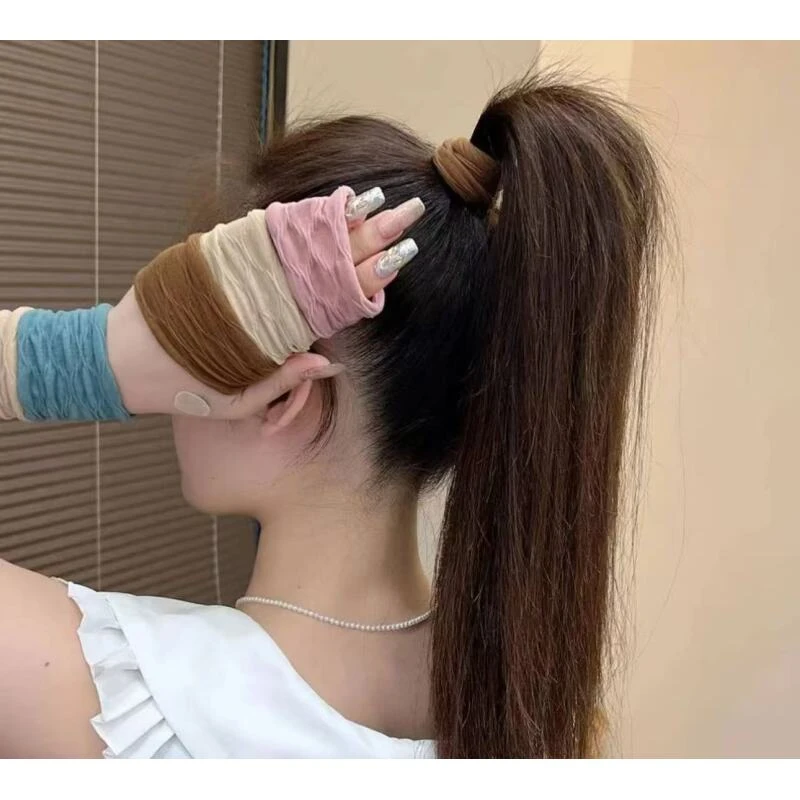 诗泊雅 升级版提花系列超柔软高弹耐用面膜肌肤感发圈韩版超宽发