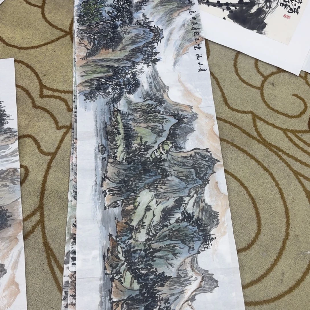 云***人国画郭志刚山水作品童