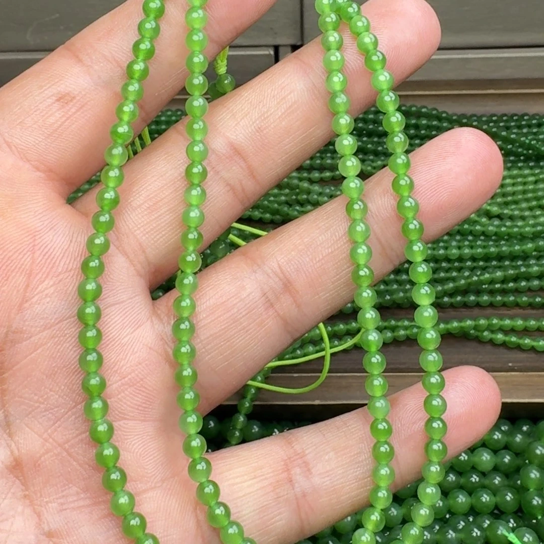 和田玉未镶嵌颈饰碧玉冰阳绿卡4