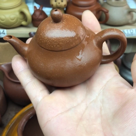 紫砂茶壶将坡泥梨形100豪升左右
