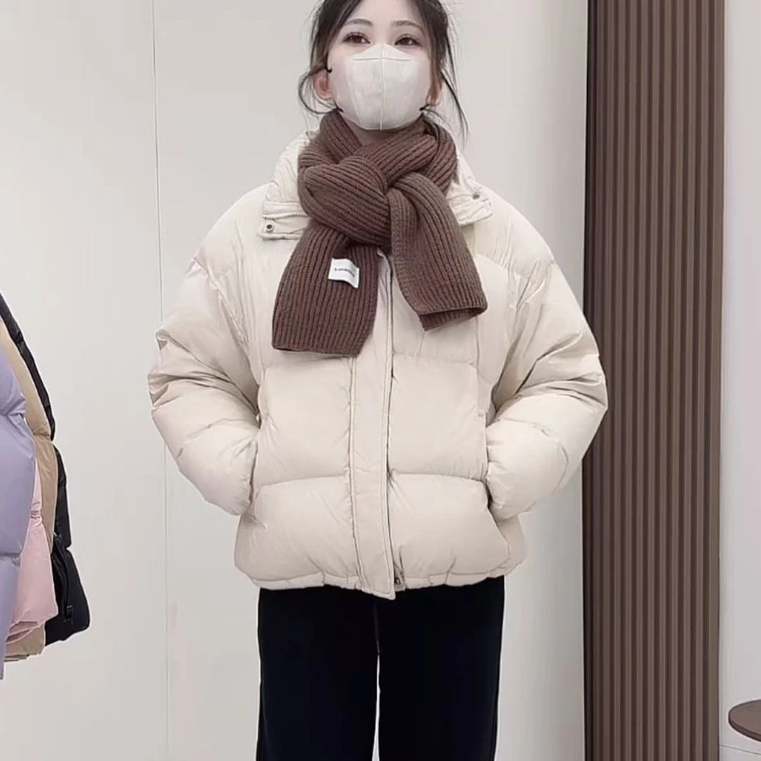 G-小面包纯色鸭绒羽绒服女-2F98