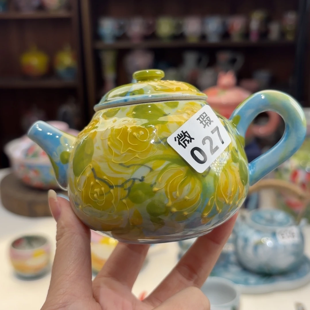 景德镇手绘高温釉下彩陶瓷茶具