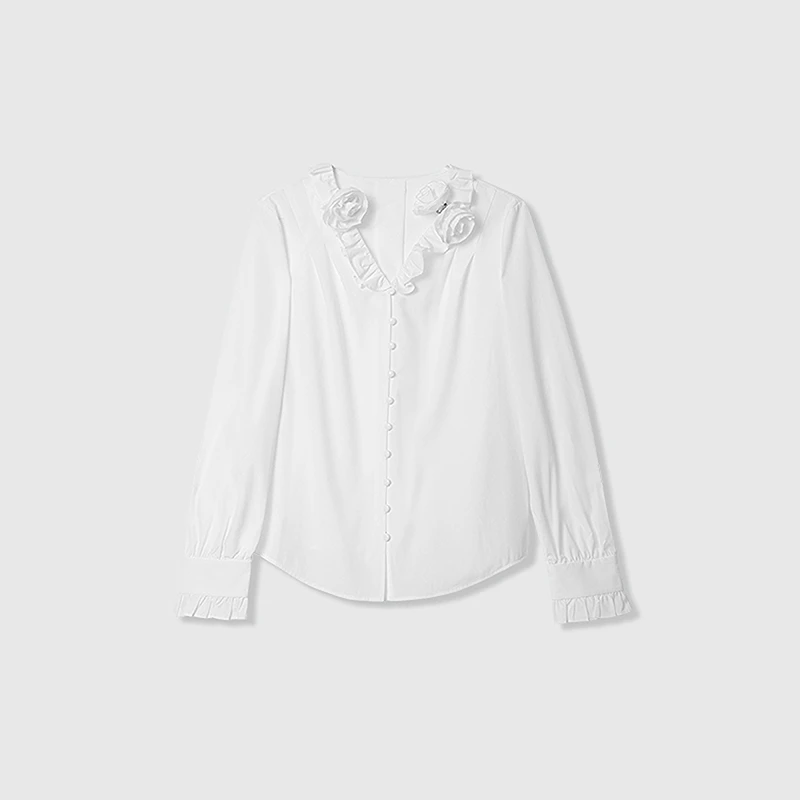 0017【CC王专属】HPLY荷比俪2024女装新品衬衫HDE11630110
