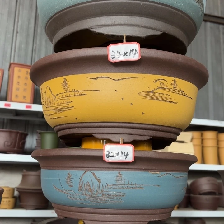 紫砂花盆100-4。