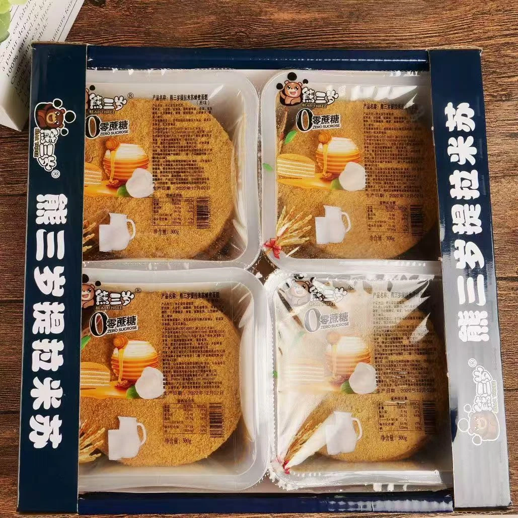 熊三岁提拉米苏蜂蜜蛋糕300g*4盒/提