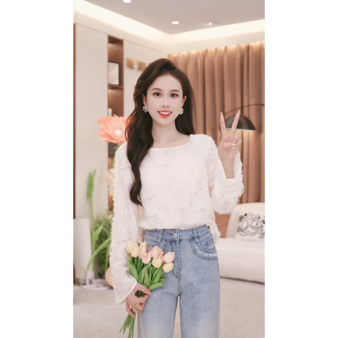 禾许法式设计感别致衬衫长袖上衣2025秋季新款百搭显瘦气质上衣潮