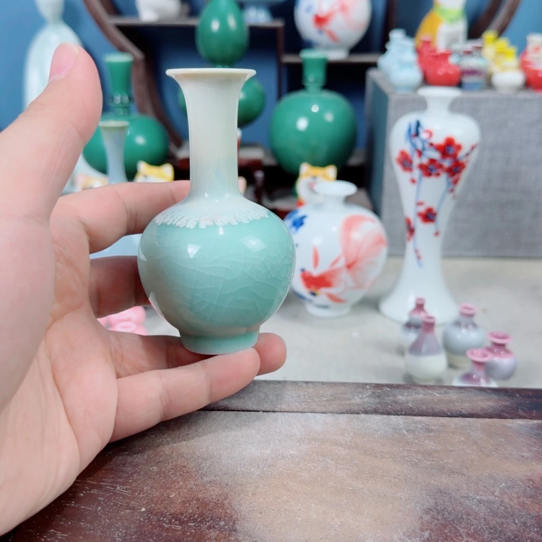 陶瓷手工小花器摆件