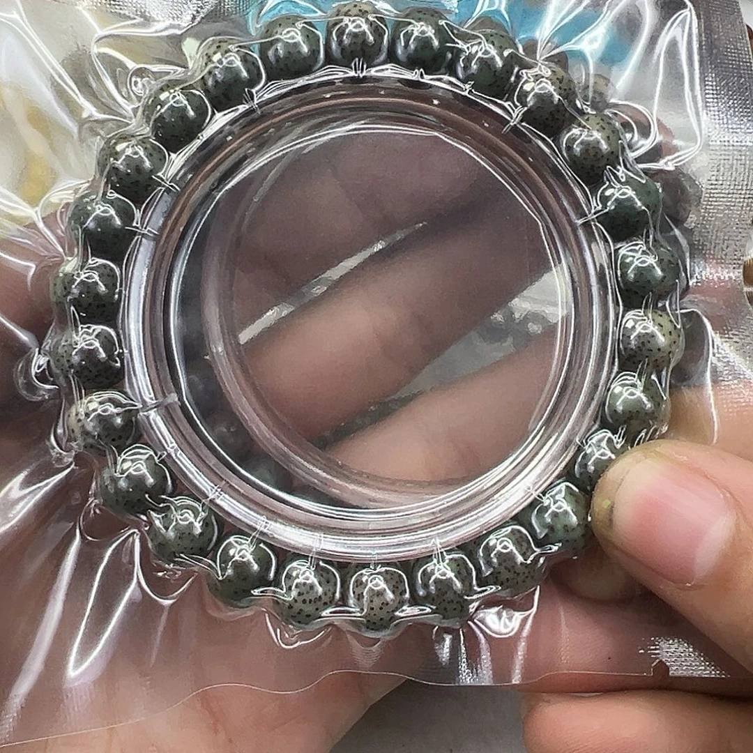 手串星月菩提36高端变态绿星月菩提单圈苹果10左右