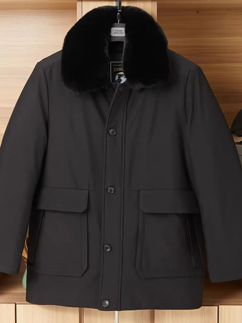 【大润】中老年可脱卸内胆中长款棉服