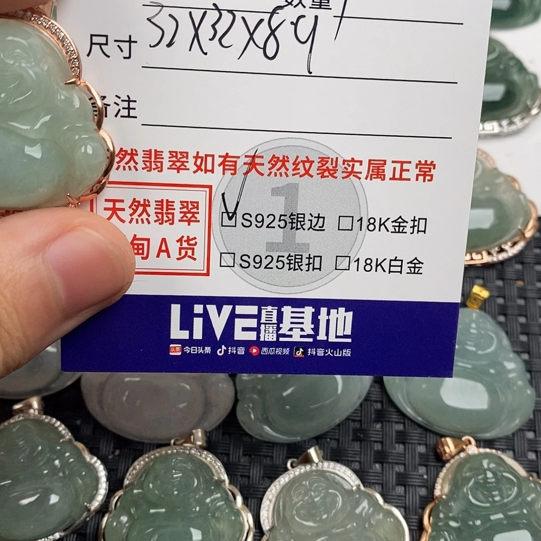 翡翠银S925镶嵌颈饰