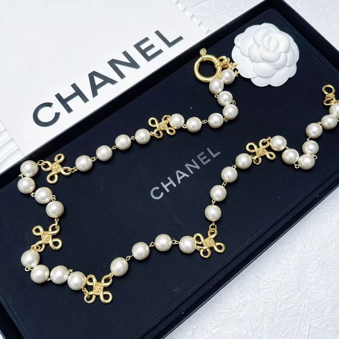 95新 Chanel/香奈儿 柚礼中古/香奈儿中国结珍珠项链lz502187