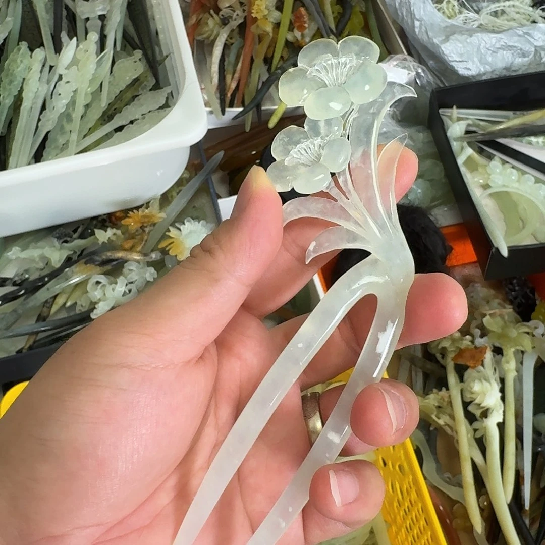 未镶嵌蛇纹石玉发饰