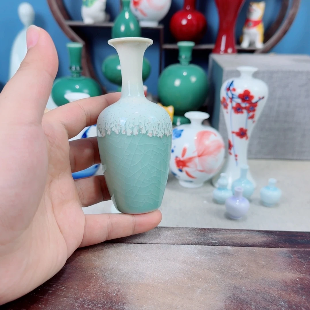 陶瓷手工小花器摆件
