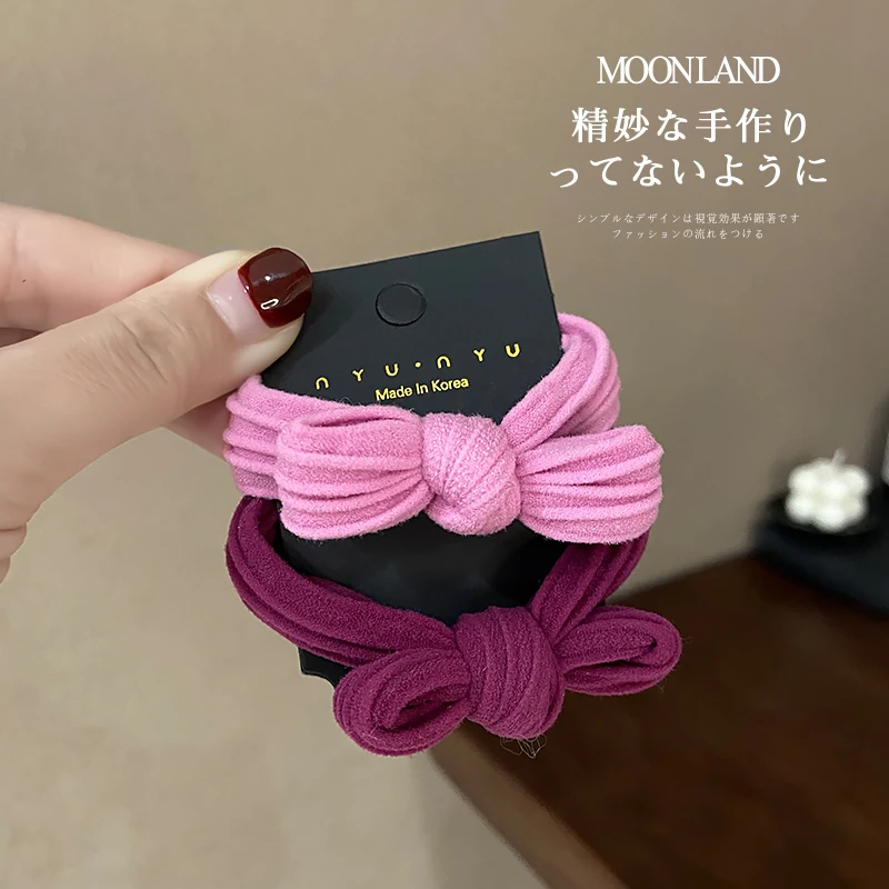 简约蝴蝶结发圈高级感蝴蝶结皮筋时尚百搭耐用发绳高弹力头饰发饰