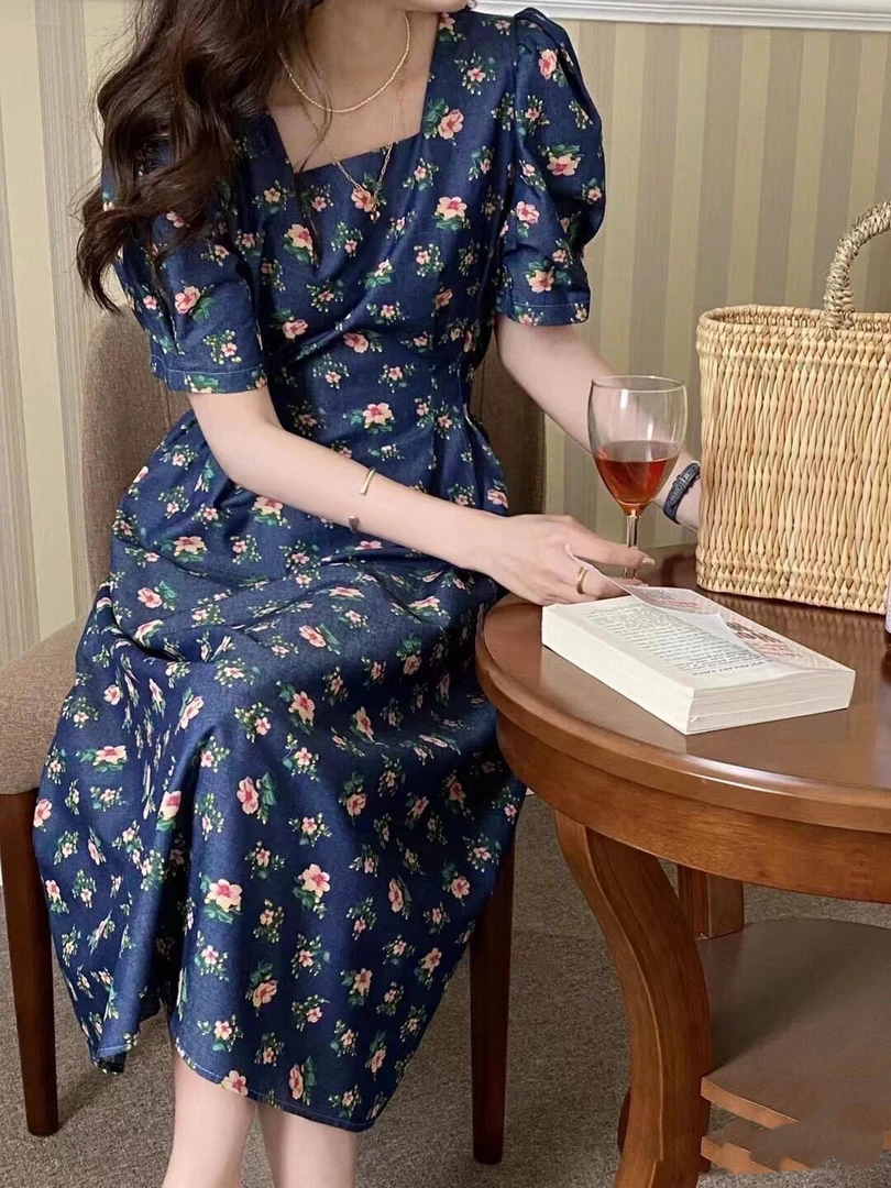 夏季气质法式甜美碎花韩版吊带连衣裙半身裙（直播链接）