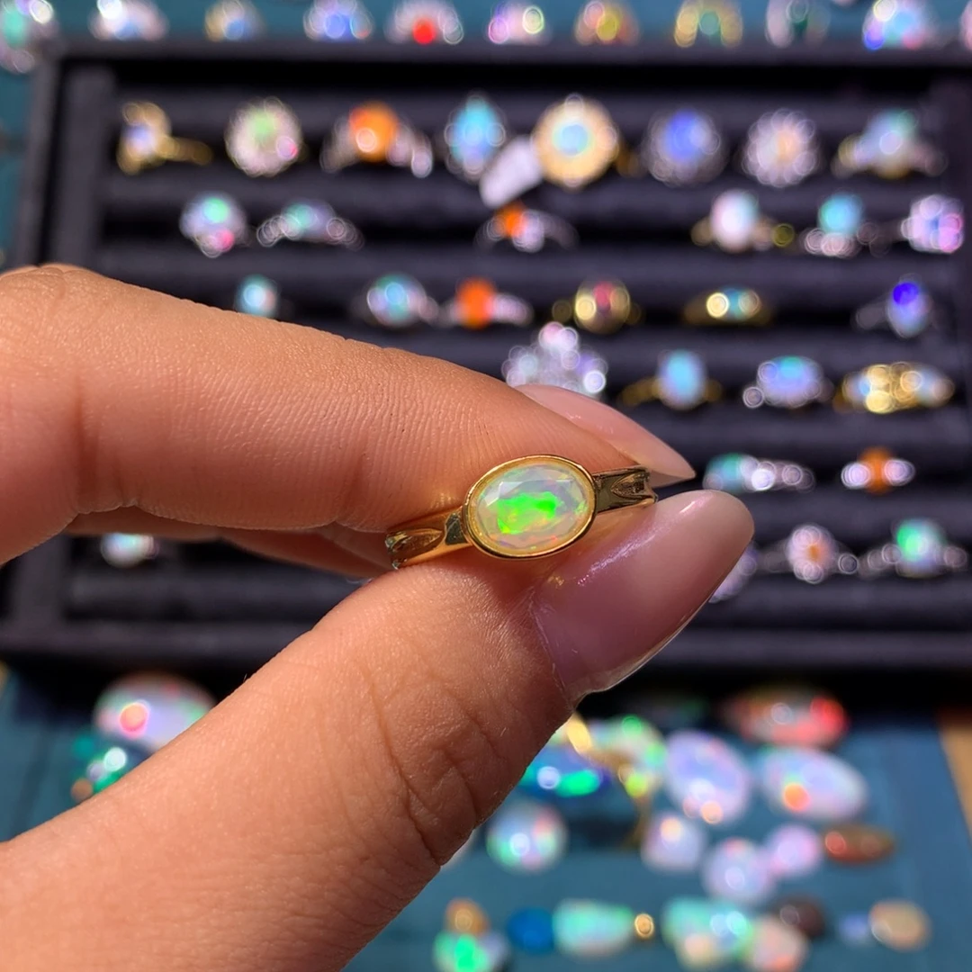 李***灿欧泊银S925镶嵌戒指款