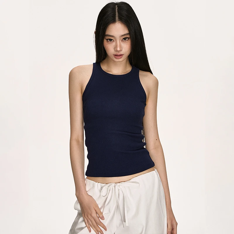 anna aneae弹力遮副乳工字吊带背心女2025夏季新款辣妹外穿上衣潮