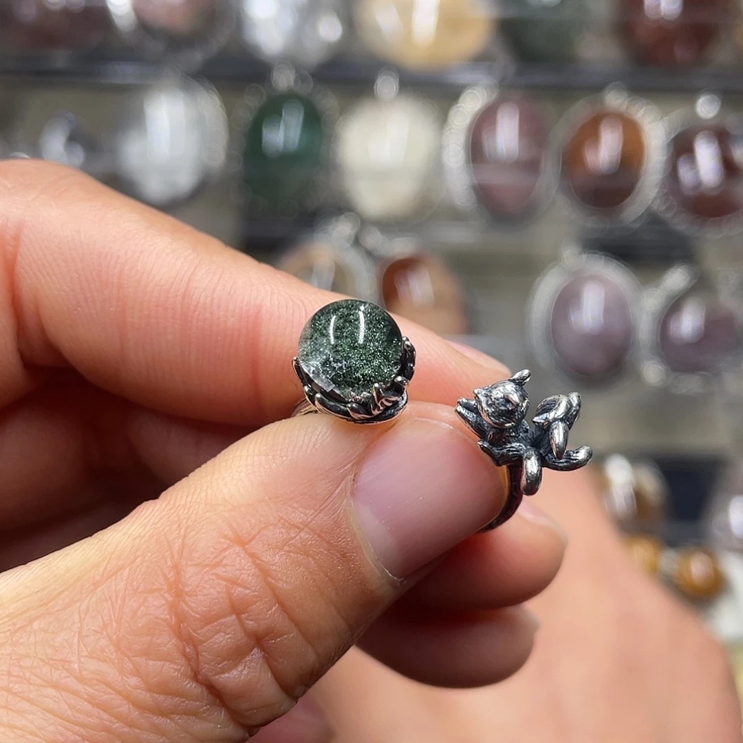 【闪购商品】水晶珠宝半成品银S925镶嵌ʚ*ɞ戒指