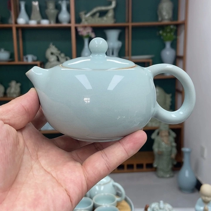 瓷天青色赵琳老师瑕西施壶