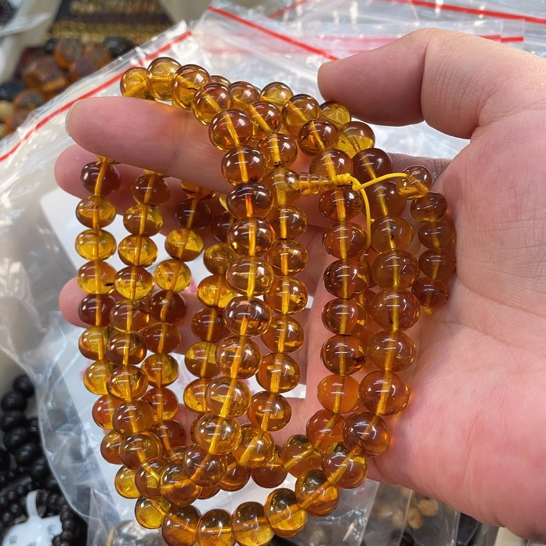 琥珀未镶嵌裸石10mm金珀