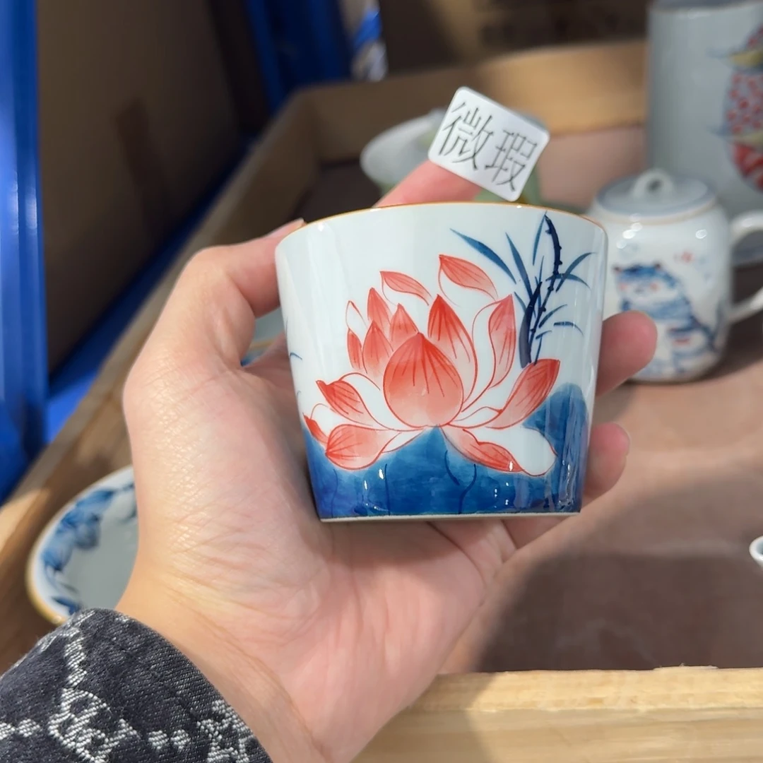 釉下彩纯手绘微瑕