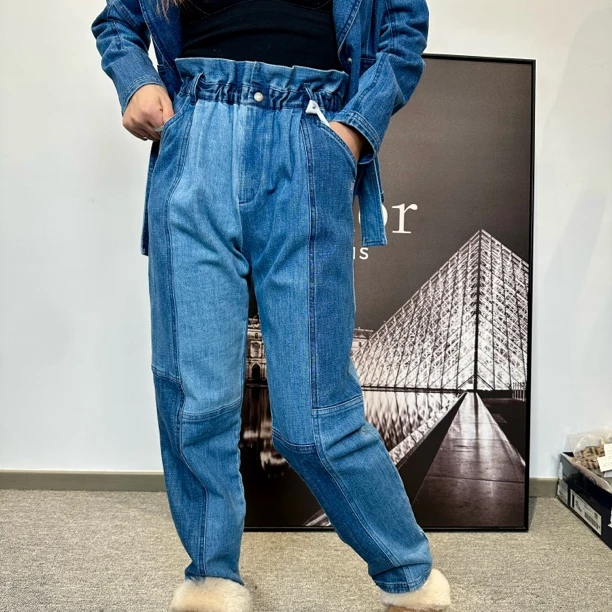 未使用 DIOR/迪奥 babyDior迪奥秋冬夏季童装蓝色牛仔裤124954