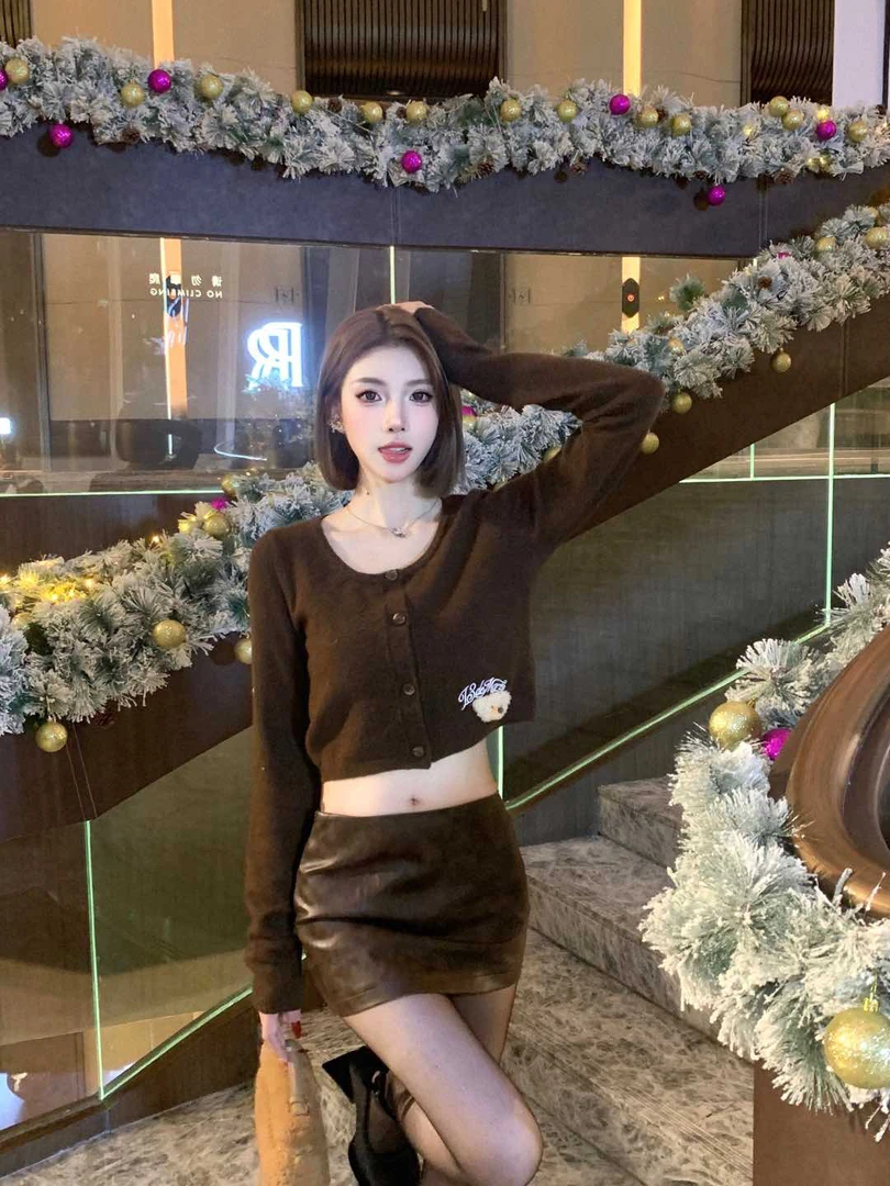 13DE MARZO 2025SS 春夏 新款 Doozoo系列 小熊头针织薄开衫-1780