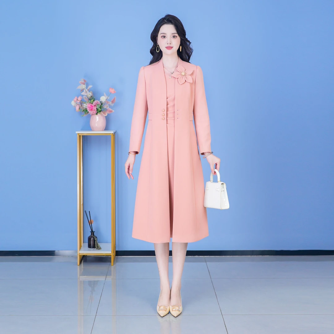 女装中长款轻奢休闲风韩版优雅早秋中国风时尚套装【SJYH2918】
