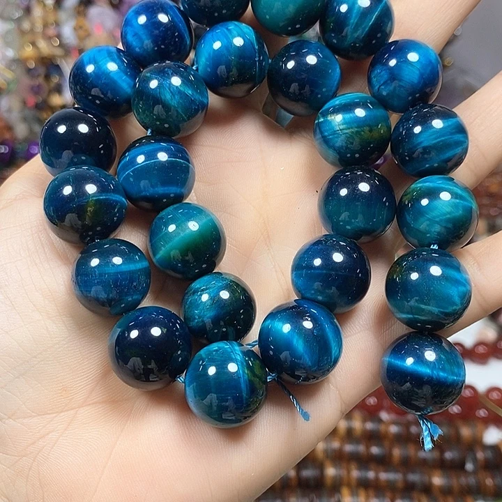 玛瑙/玉髓未镶嵌珠宝半成品A级虎眼卡16mm
