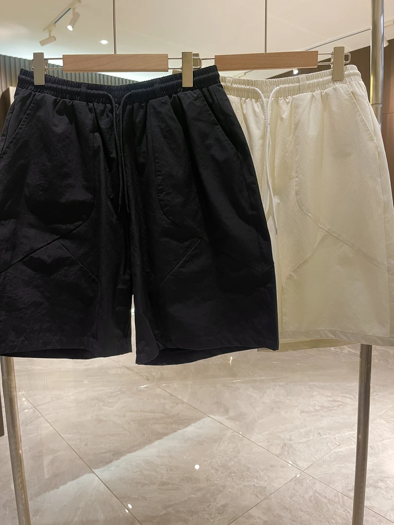 欧式斜切宽松夏季薄款速干男士短裤透气冰凉运动沙滩五分裤9514