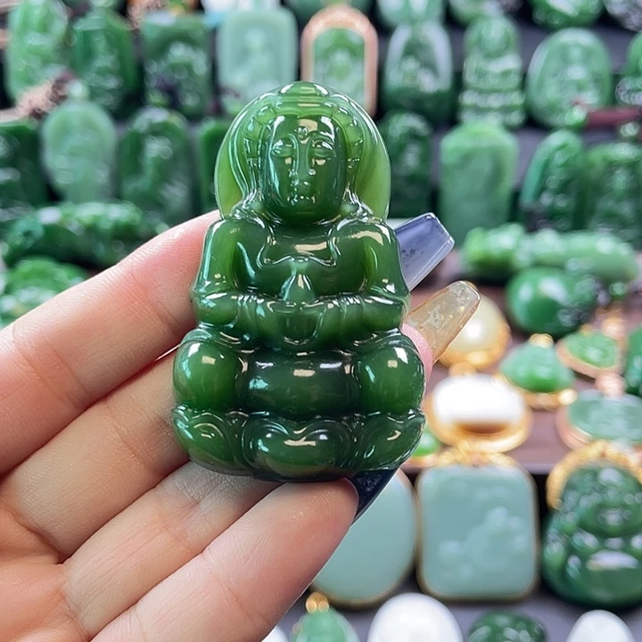 和田玉未镶嵌挂件