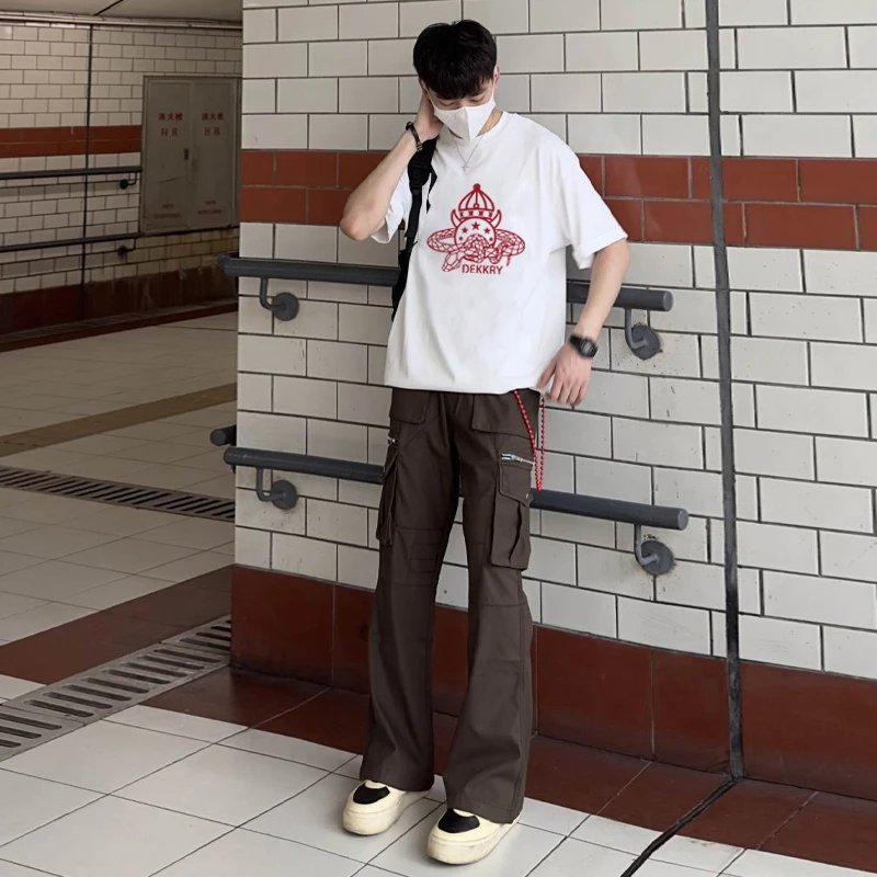 labzaa美式潮牌创意蛇年字母印花纯棉短袖T恤男女夏季ins宽松上衣