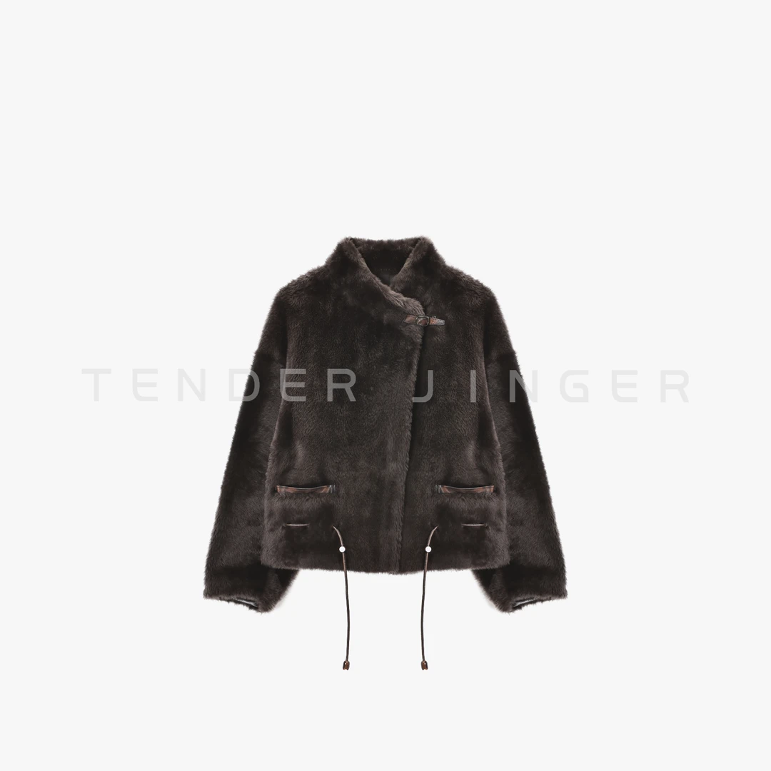 Tender Jinger｜线下专供 进口拉贡皮毛一体皮草外套T54SNW50688