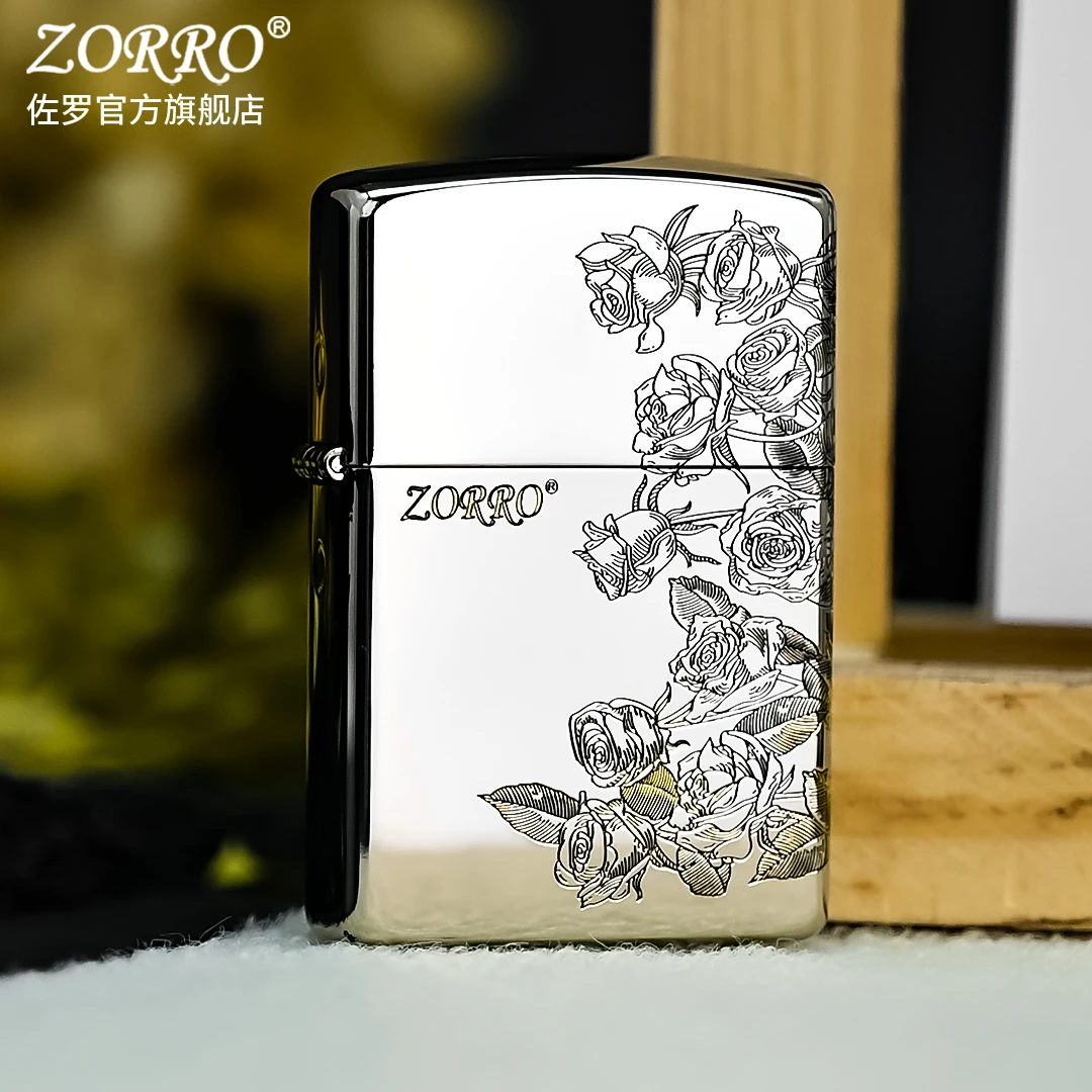 佐罗防风煤油打火机Z902-020热恋玫瑰经典磨砂节日礼物送男友