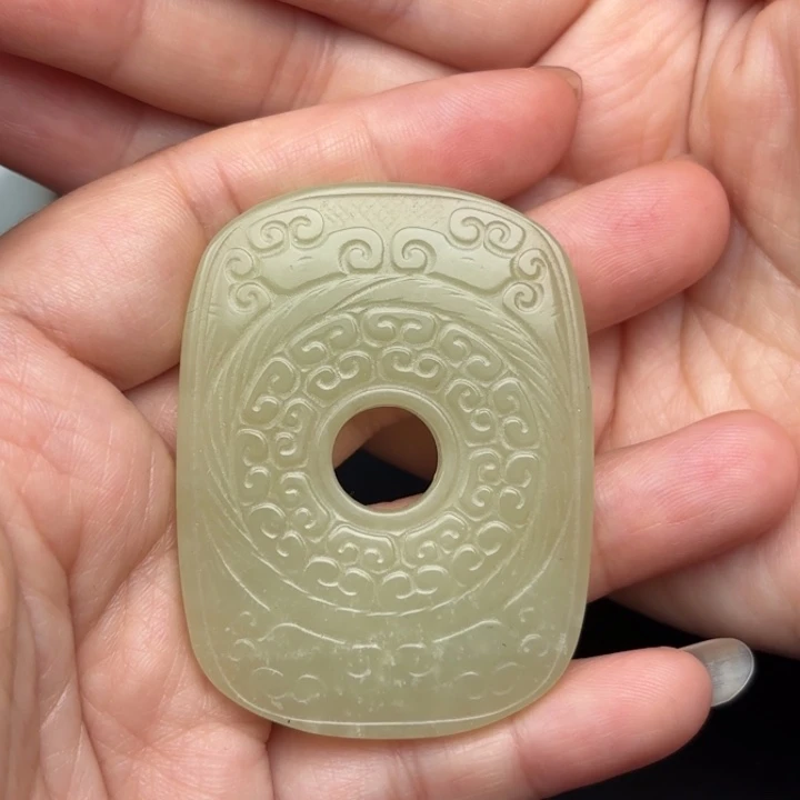 和田玉未镶嵌挂件实***2