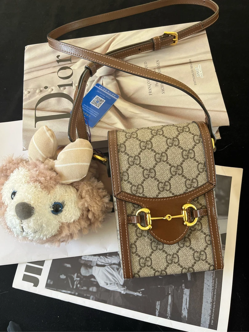 95新 GUCCI/古驰 古驰老花1955手机包斜挎包