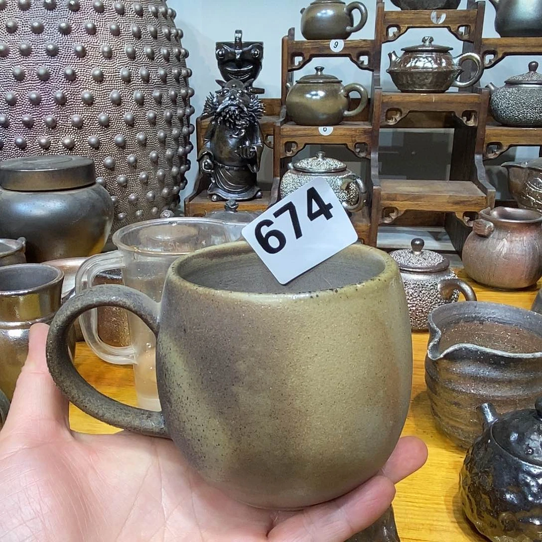 高温柴烧陶泥马克杯