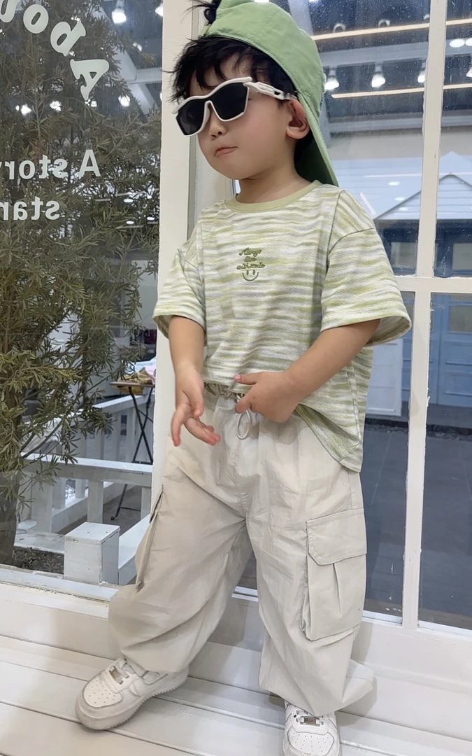 【棉逗熊品牌】2025男童韩版夏季休闲中大童百搭T恤-15085