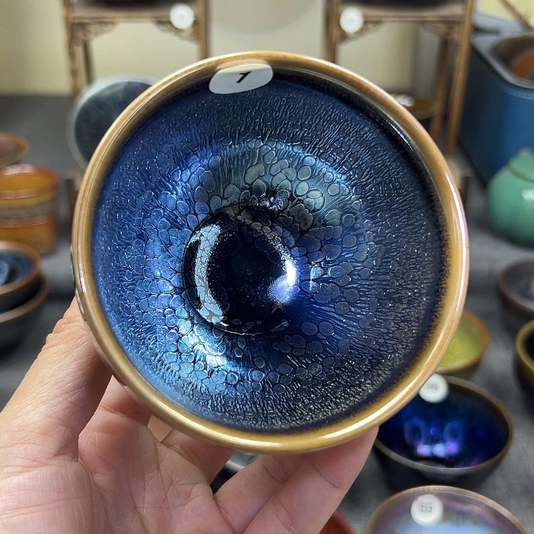 茶盏星空釉滴手工