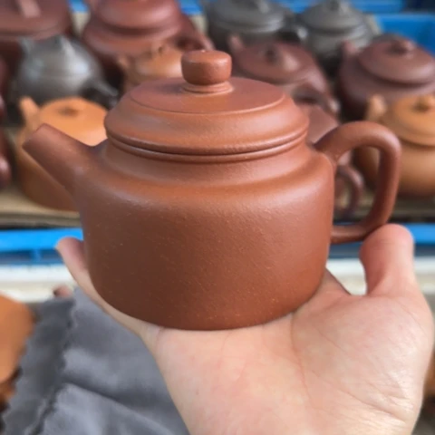 茶壶紫砂红降坡泥300cc