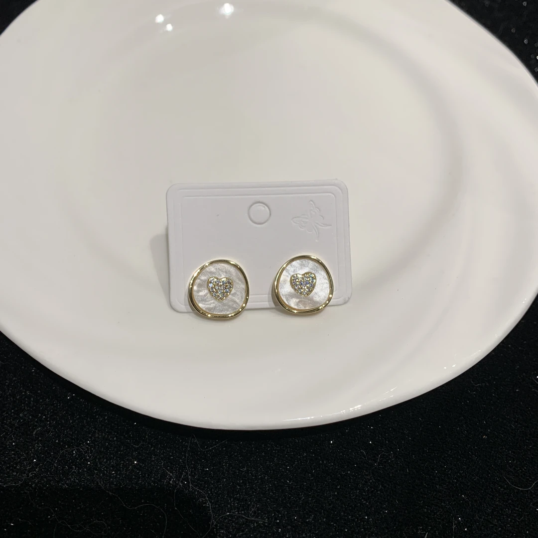 铜合金耳饰 Al6296铜合金耳饰复古设计感气质轻奢花朵浮雕质感