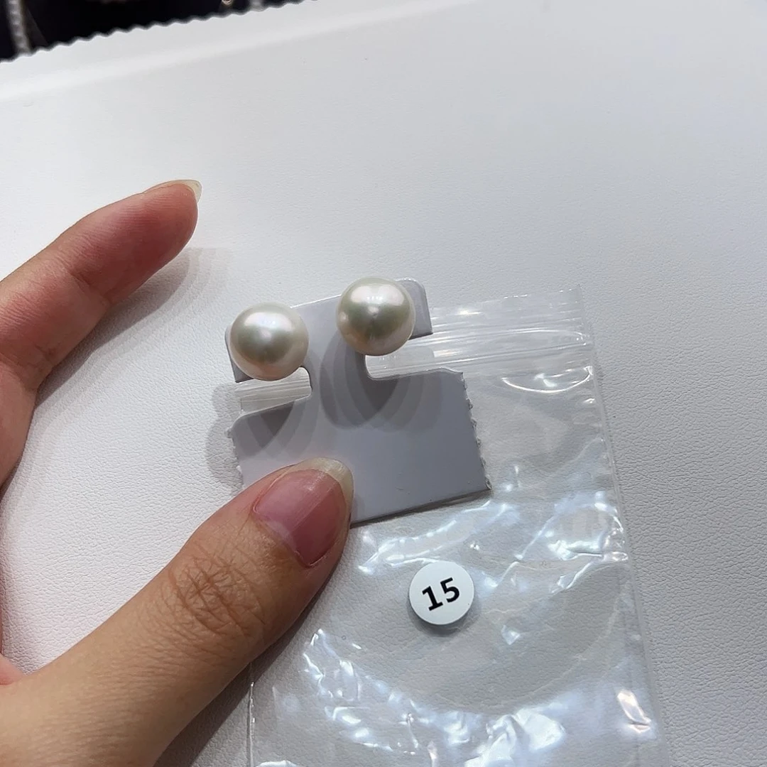 银S925镶嵌淡水珍珠耳饰