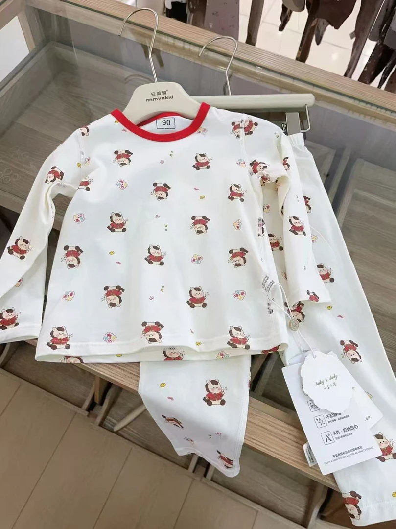 儿童秋衣套装莱卡棉家居服