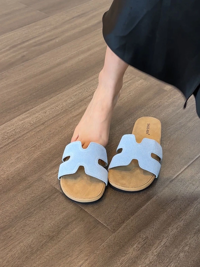 BANFANG女鞋|1cm|2025夏季外穿时尚爆款气质拖鞋舒适透气女款