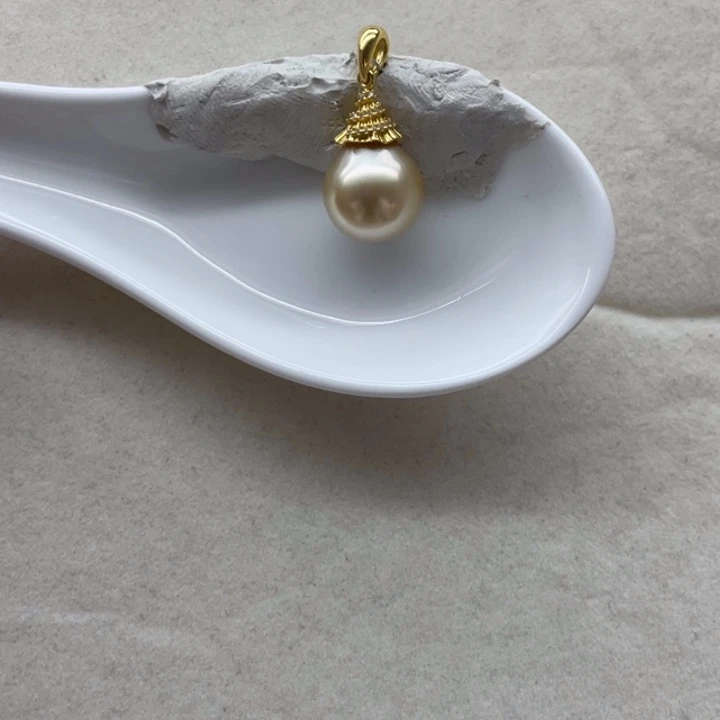 项链未镶嵌海水珍珠南洋金珠吊坠12+