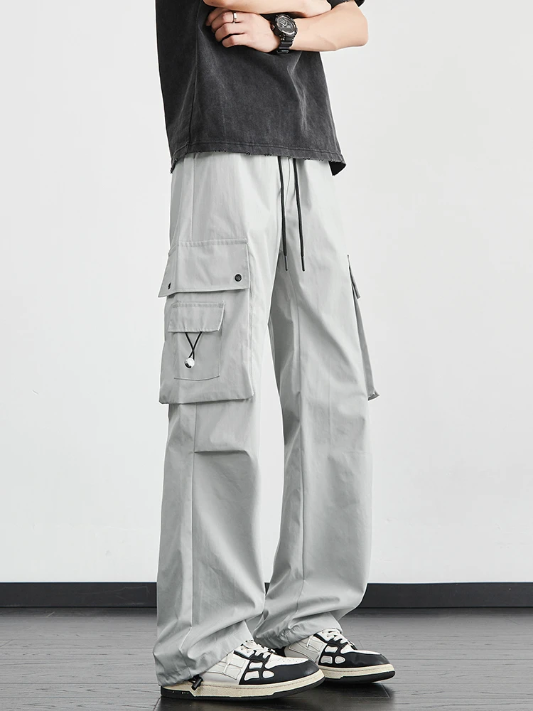 长裤休闲裤夏季青少年工装运动裤港风日系薄款嘻哈风潮流直筒