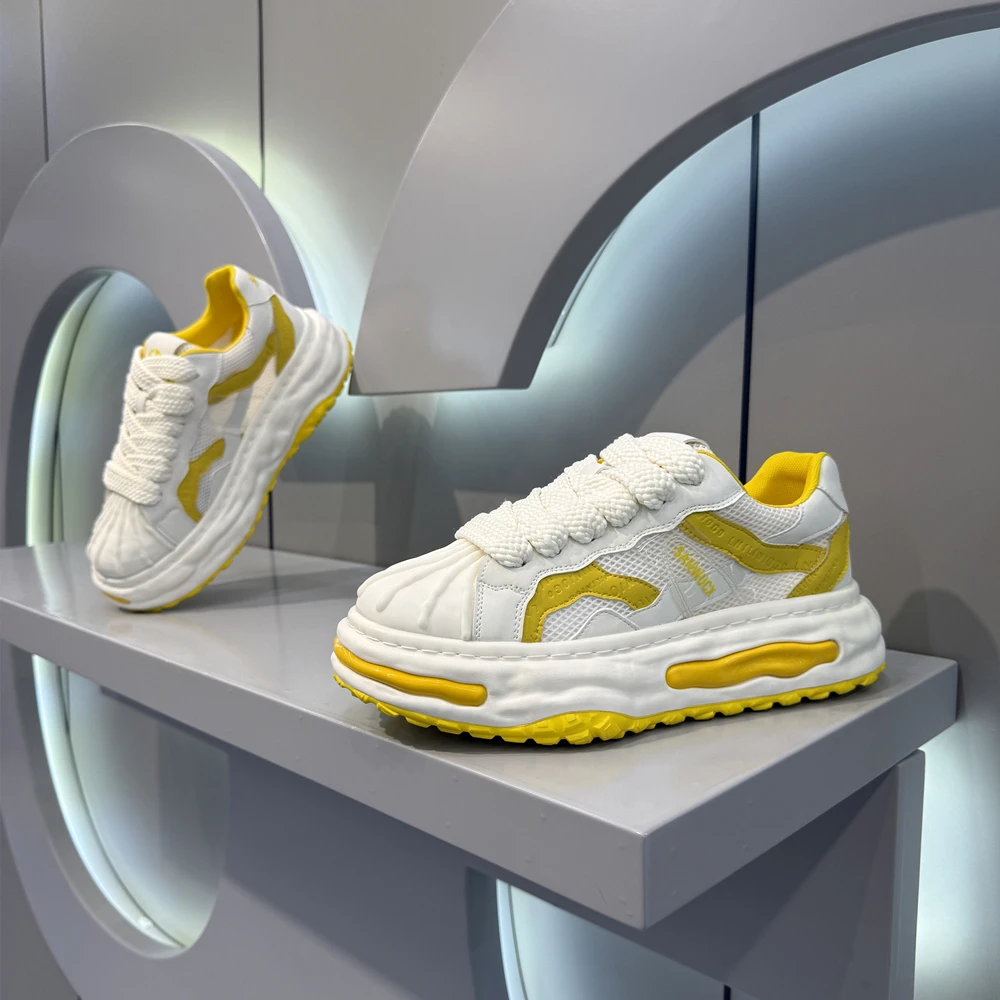 2025新款男鞋时尚个性百搭爆款休闲鞋舒适透气潮男厚底增高鞋